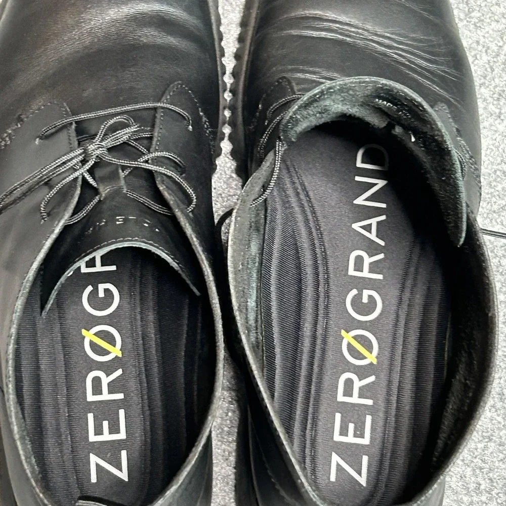 Cole Haan Zerogrand Chukka Boots‎ Mens Size 9.5M Black Leather Lace Up Casual
